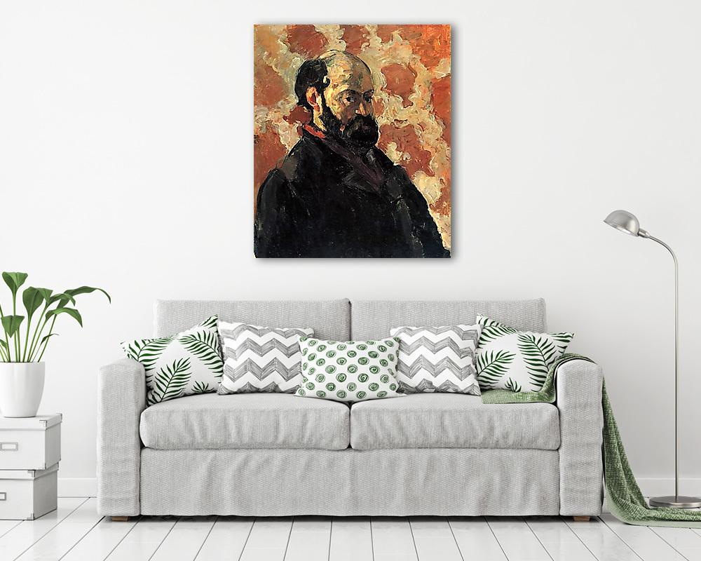 Cézanne önarckép, rózsaszín háttér előtt (bögre) - vászonkép, falikép otthonra és irodába