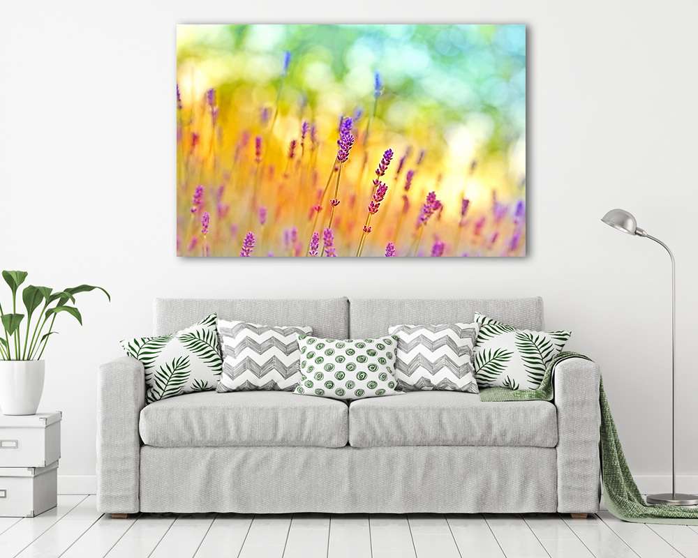 Lágy fókusz a gyönyörű levendulára (poszter) - vászonkép, falikép otthonra és irodába
