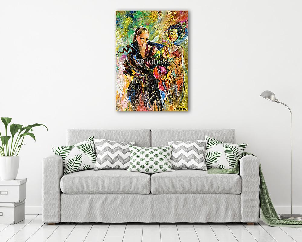 Két női alak (vászonkép) - vászonkép, falikép otthonra és irodába