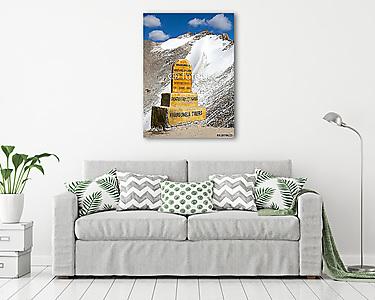 Khardung la - a legmagasabb közúti aszfaltút (vászonkép) - vászonkép, falikép otthonra és irodába