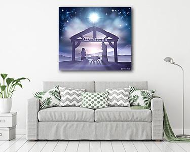 Születésnap karácsonyi jelenet - vászonkép, falikép vásárlás Születésnap karácsonyi jelenet (keretezett kép) - vászonkép, falikép otthonra és irodába