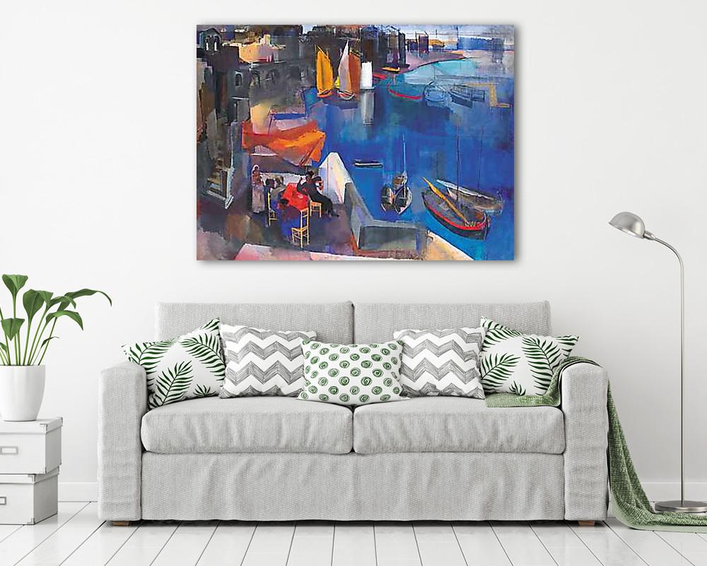 Kikötő (1930) (keretezett kép) - vászonkép, falikép otthonra és irodába