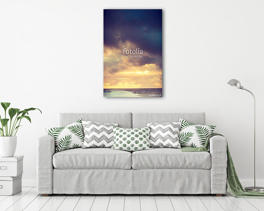 Beautiful sea landscape during sunset (vászonkép) - vászonkép, falikép otthonra és irodába