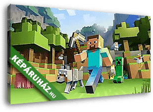 Minecraft - Walk videójáték téma - vászonkép 3D látványterv