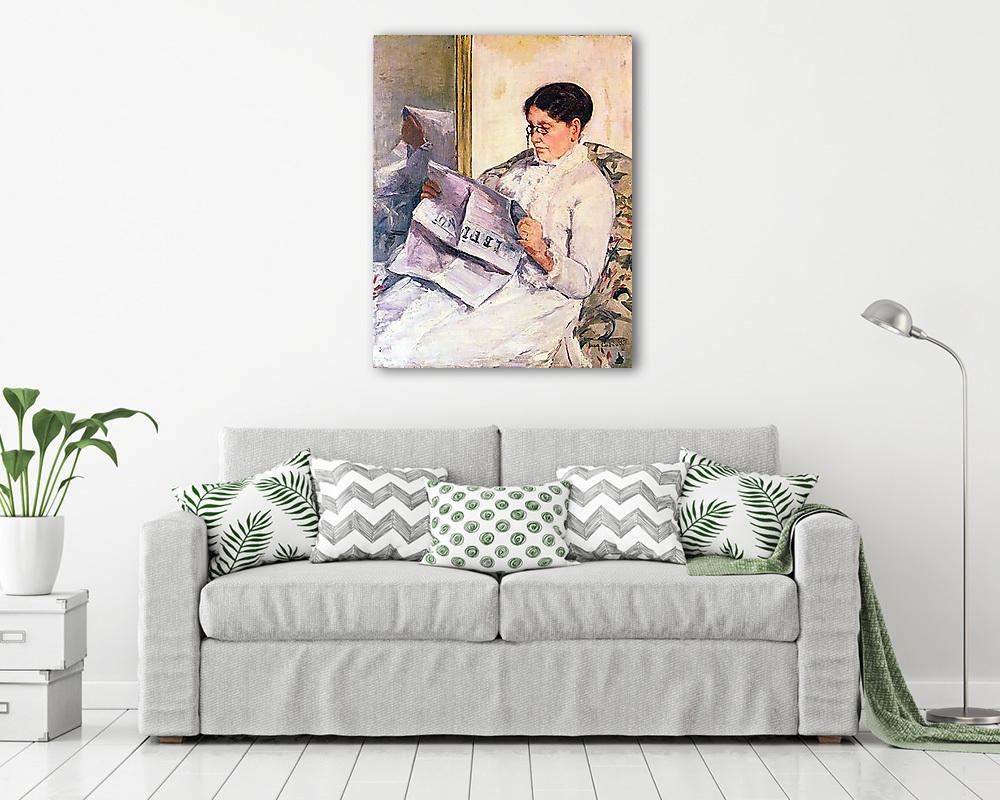 Figaro-t olvasó nő (vászonkép) - vászonkép, falikép otthonra és irodába