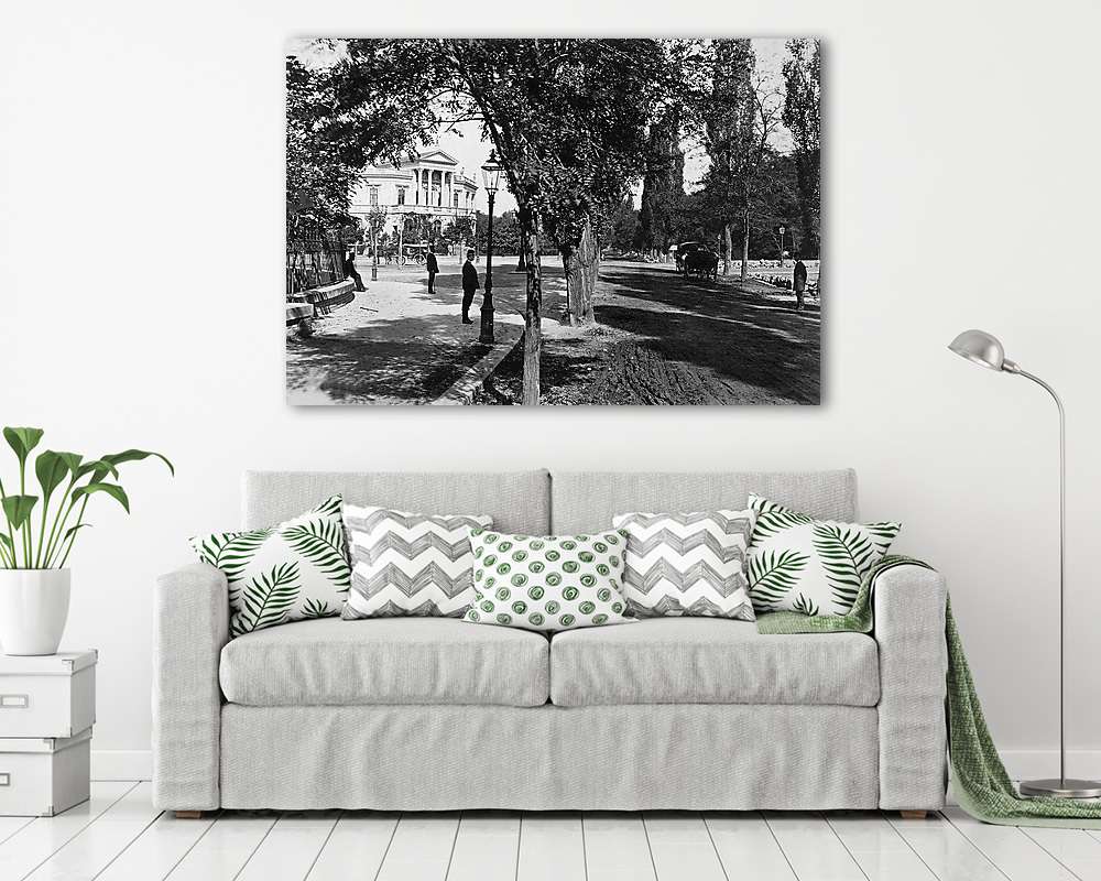 Andrássy út és a Dózsa György út torkolata (1880-as évek) (vászonkép) - vászonkép, falikép otthonra és irodába