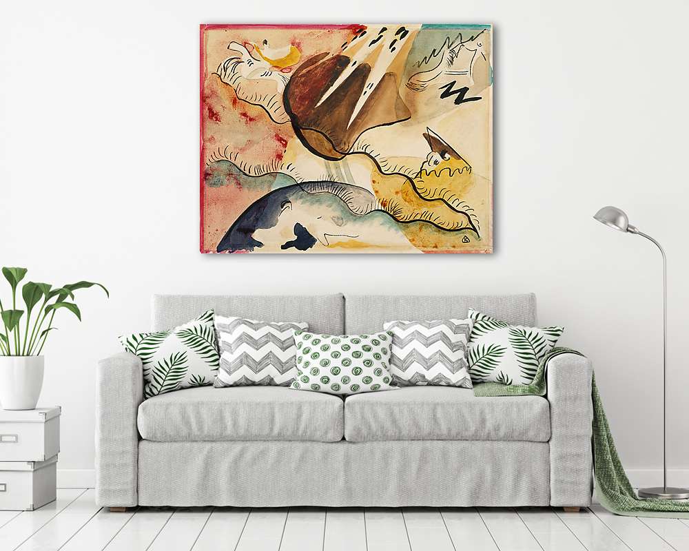 Esős táj (keretezett kép) - vászonkép, falikép otthonra és irodába