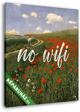 No wifi - Pipacs a mezőn c. kép alapján (Barokk & Graffiti) - vászonkép 3D látványterv No wifi - Pipacs a mezőn c. kép alapján (Barokk & Graffiti) - vászonkép 3D látványterv