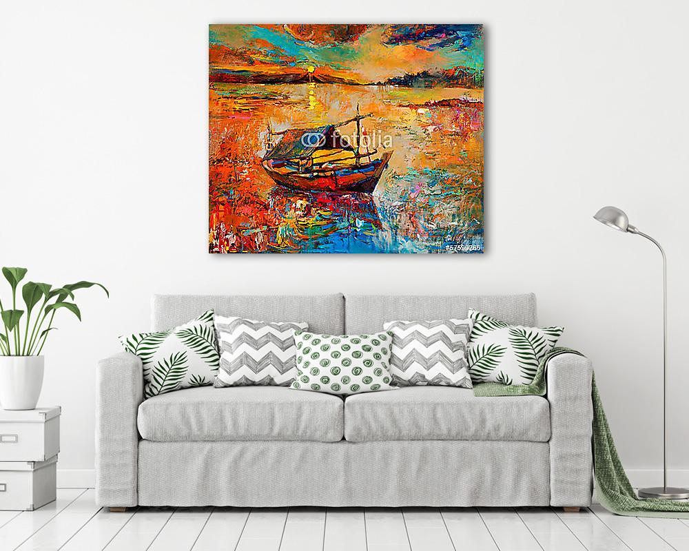 Naplemente az óceán felett - vászonkép, falikép vásárlás Naplemente az óceán felett (vászonkép) - vászonkép, falikép otthonra és irodába