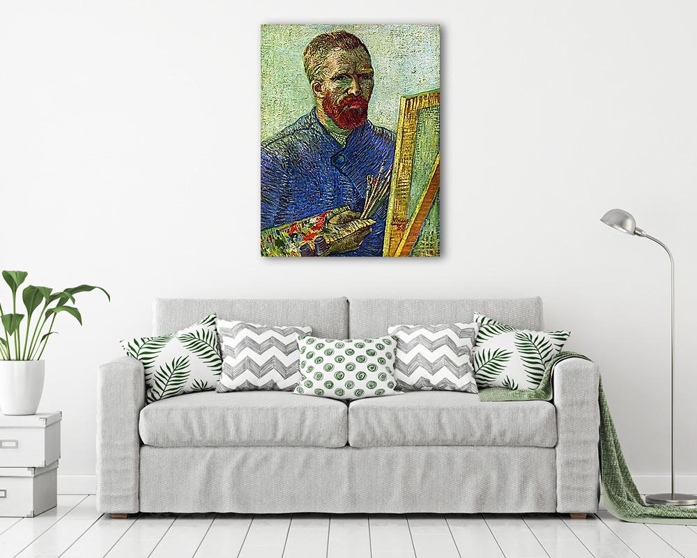 Van Gogh: önarckép festőállvánnyal (vászonkép) - vászonkép, falikép otthonra és irodába