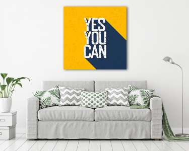 Yes You Can - árnyékolt betűvel (vászonkép) - vászonkép, falikép otthonra és irodába