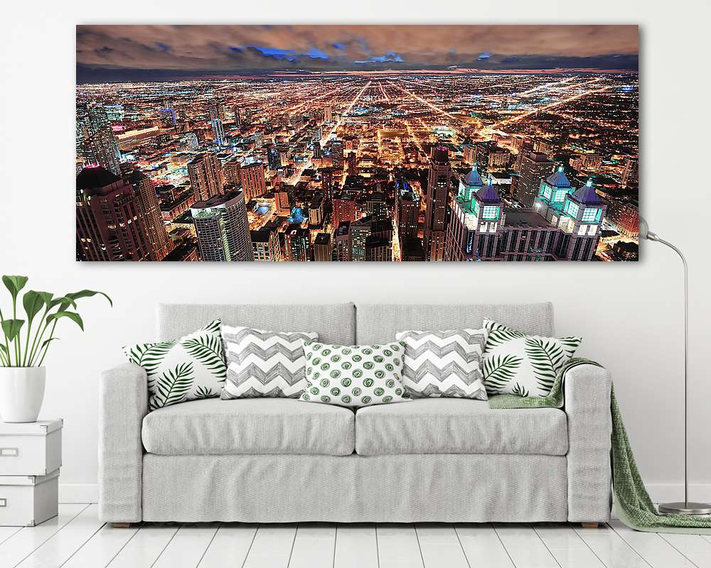 Chicago belvárosi panoráma - vászonkép, falikép vásárlás Chicago belvárosi panoráma (vászonkép) - vászonkép, falikép otthonra és irodába