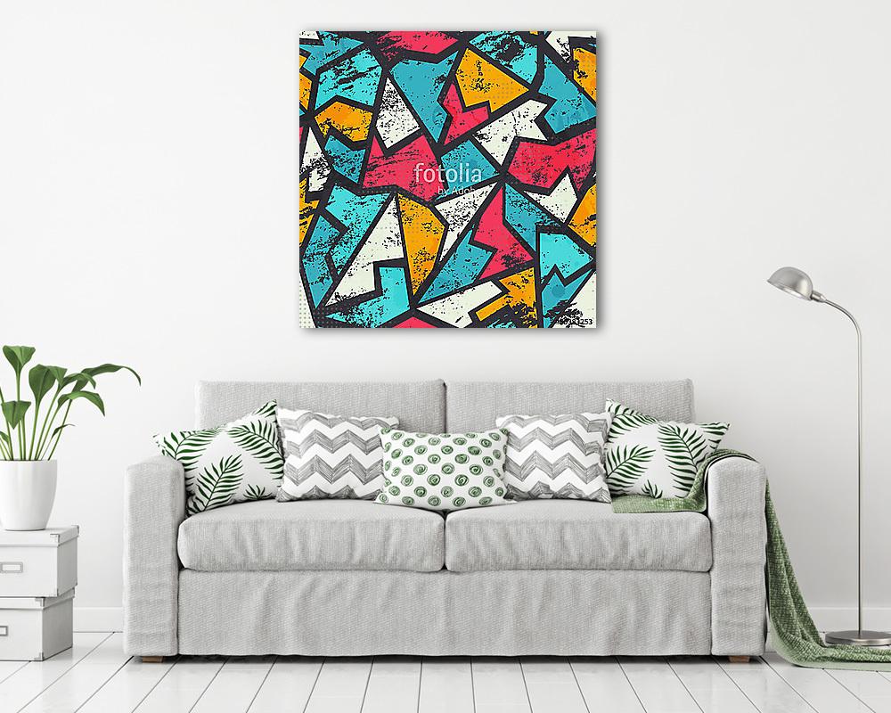 grunge színű graffiti zökkenőmentes minta - vászonkép, falikép vásárlás grunge színű graffiti zökkenőmentes minta (vászonkép) - vászonkép, falikép otthonra és irodába