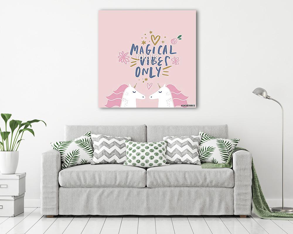 Csak csodás vibe - unikornisok - vászonkép, falikép vásárlás Csak csodás vibe - unikornisok (vászonkép) - vászonkép, falikép otthonra és irodába