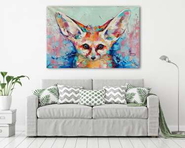 Sarki róka hatalmas fülekkel (vászonkép) - vászonkép, falikép otthonra és irodába