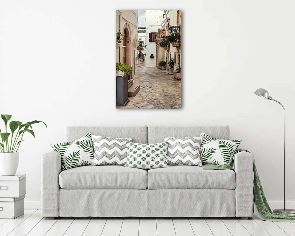 Locorotondo, Olasztország belváros - vászonkép, falikép vásárlás Locorotondo, Olasztország belváros (vászonkép) - vászonkép, falikép otthonra és irodába