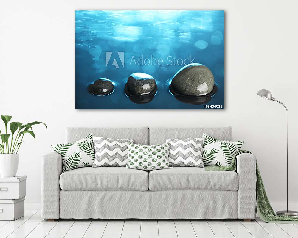 Kövek a vízben - vászonkép, falikép vásárlás Kövek a vízben (fotótapéta) - vászonkép, falikép otthonra és irodába
