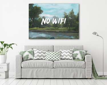 No wifi 1. (vászonkép) - vászonkép, falikép otthonra és irodába