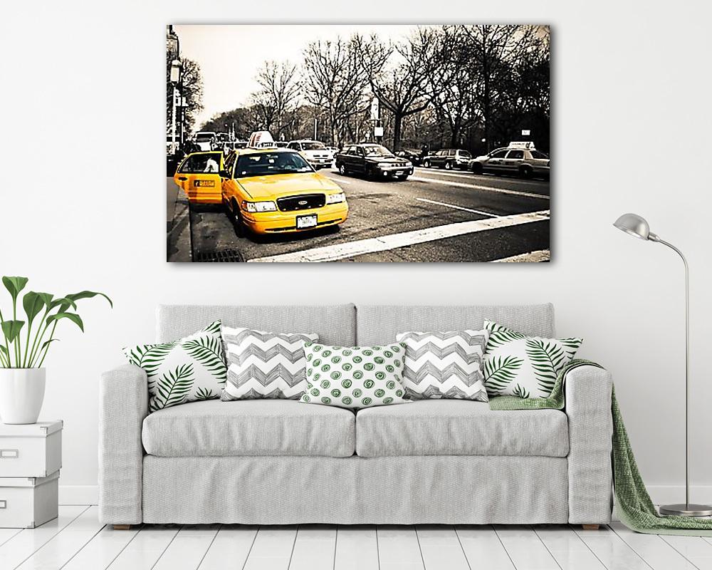 Sárga Taxi, New York (vászonkép) - vászonkép, falikép otthonra és irodába
