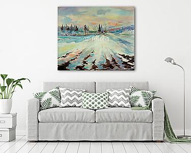 Fagyott tó (vászonkép) - vászonkép, falikép otthonra és irodába