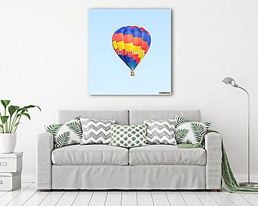 Színes hőlégballon (vászonkép) - vászonkép, falikép otthonra és irodába
