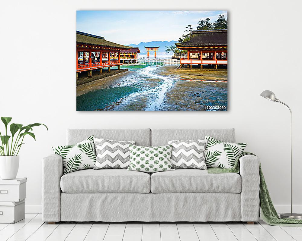 A lebegő Torii kapu Miyajimában, Japánban (vászonkép) - vászonkép, falikép otthonra és irodába
