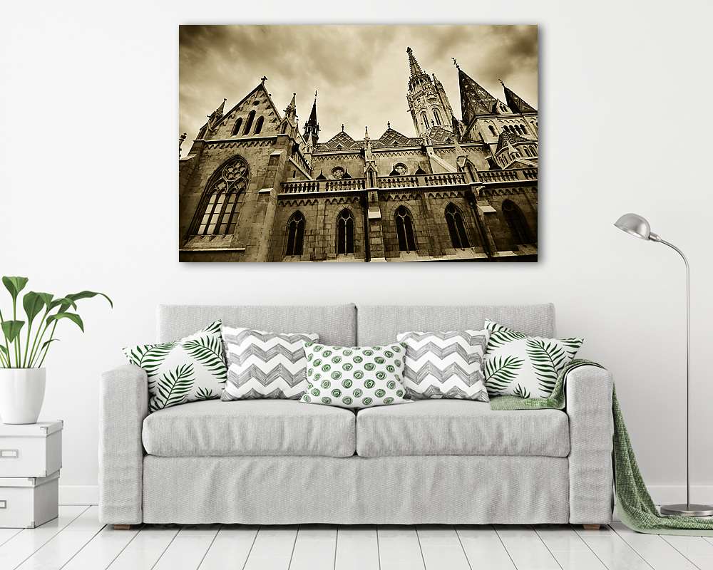 Mátyás templom Budapesten, Magyarországon - vászonkép, falikép vásárlás Mátyás templom Budapesten, Magyarországon (fotótapéta) - vászonkép, falikép otthonra és irodába
