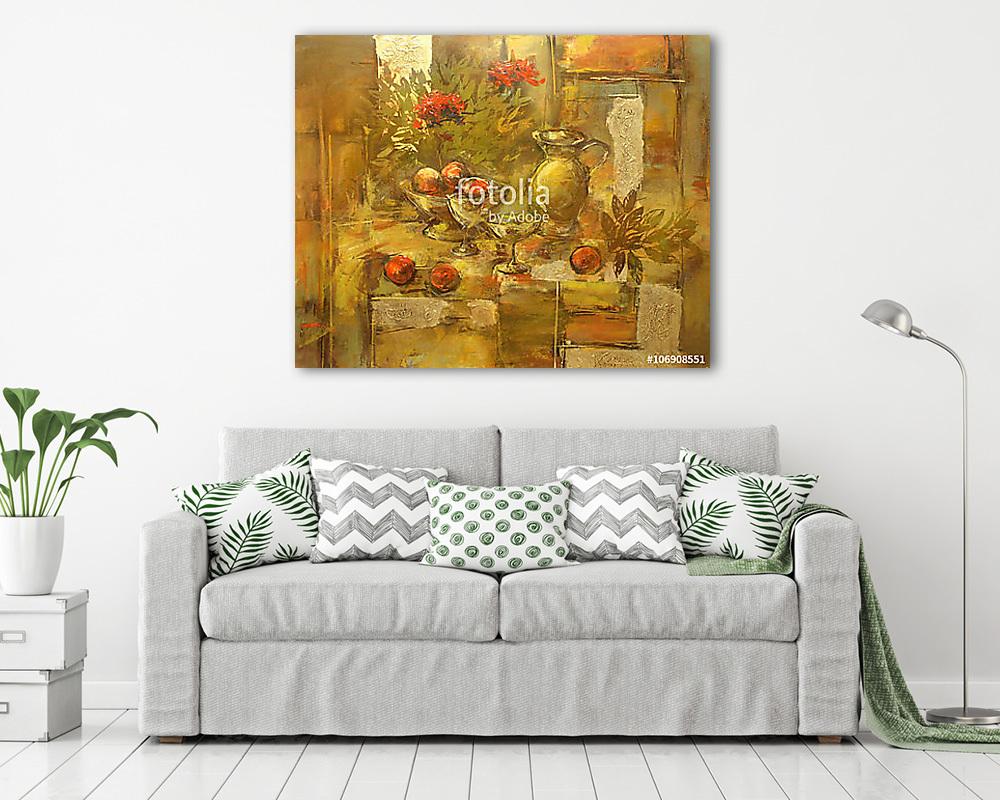 csendélet kézzel készített festmény (vászonkép) - vászonkép, falikép otthonra és irodába