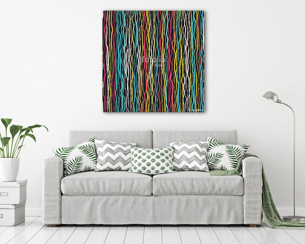 színes hullám zökkenőmentes minta (vászonkép) - vászonkép, falikép otthonra és irodába