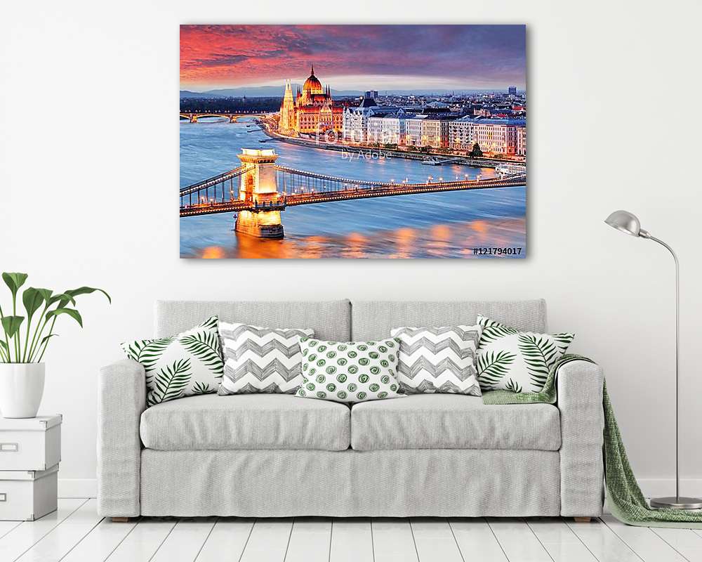 Budapest, Hungary - vászonkép, falikép vásárlás Budapest, Hungary (vászonkép) - vászonkép, falikép otthonra és irodába