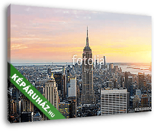New York-i Skyline a birodalom államépítésével - vászonkép 3D látványterv
