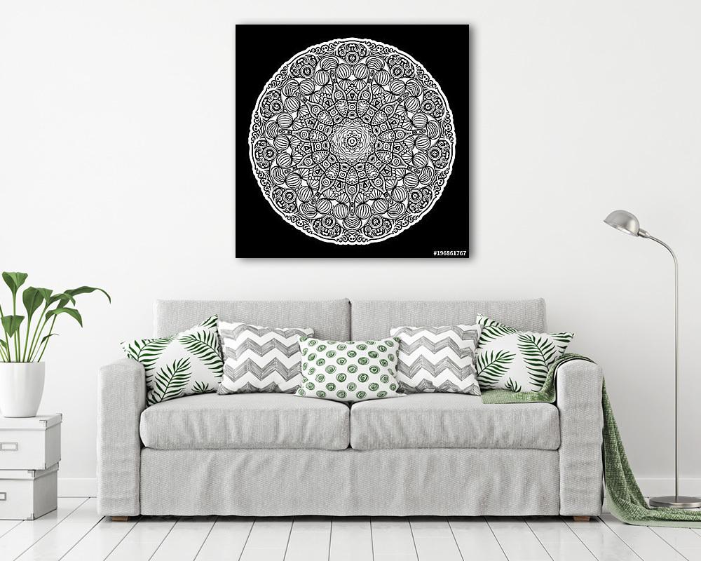 Mandala beautiful round pattern. (fotótapéta) - vászonkép, falikép otthonra és irodába
