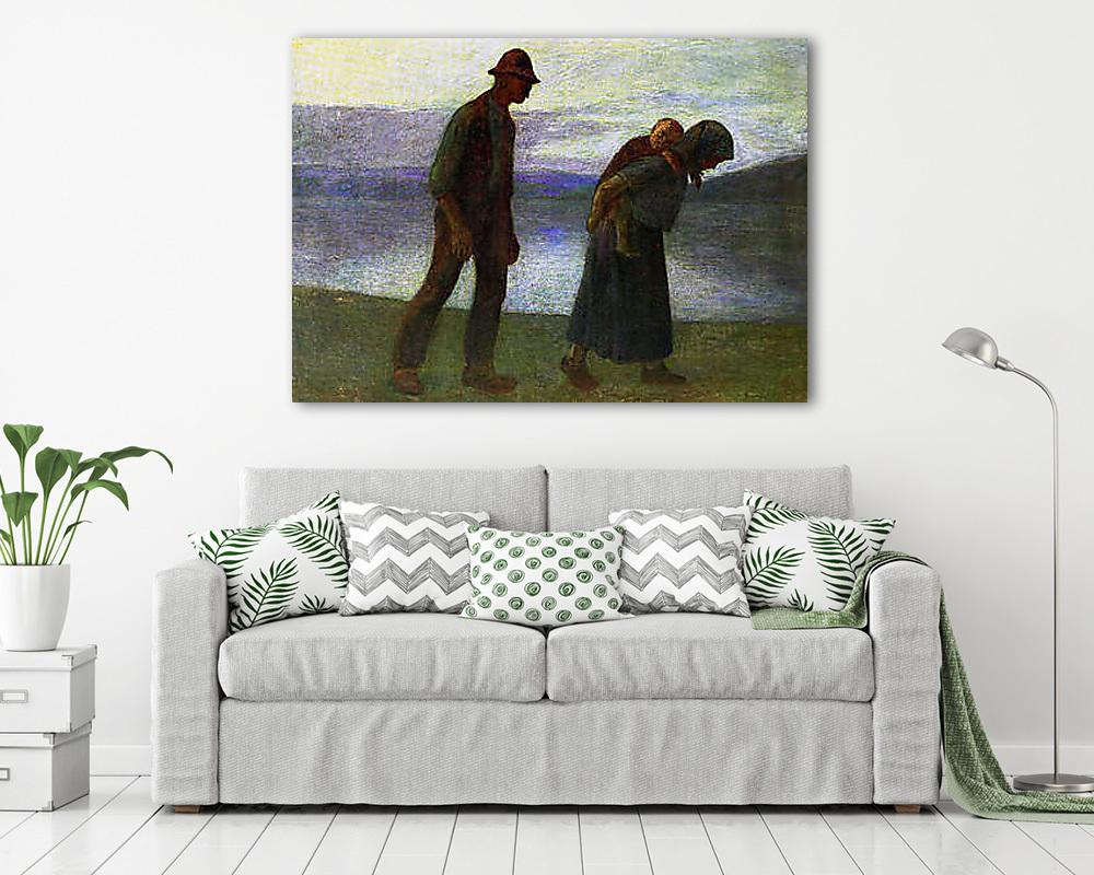 Hazafelé (színverzió 1.) (keretezett kép) - vászonkép, falikép otthonra és irodába