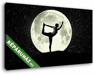 Yoga silhouette Natarajasana dancer pose - vászonkép 3D látványterv