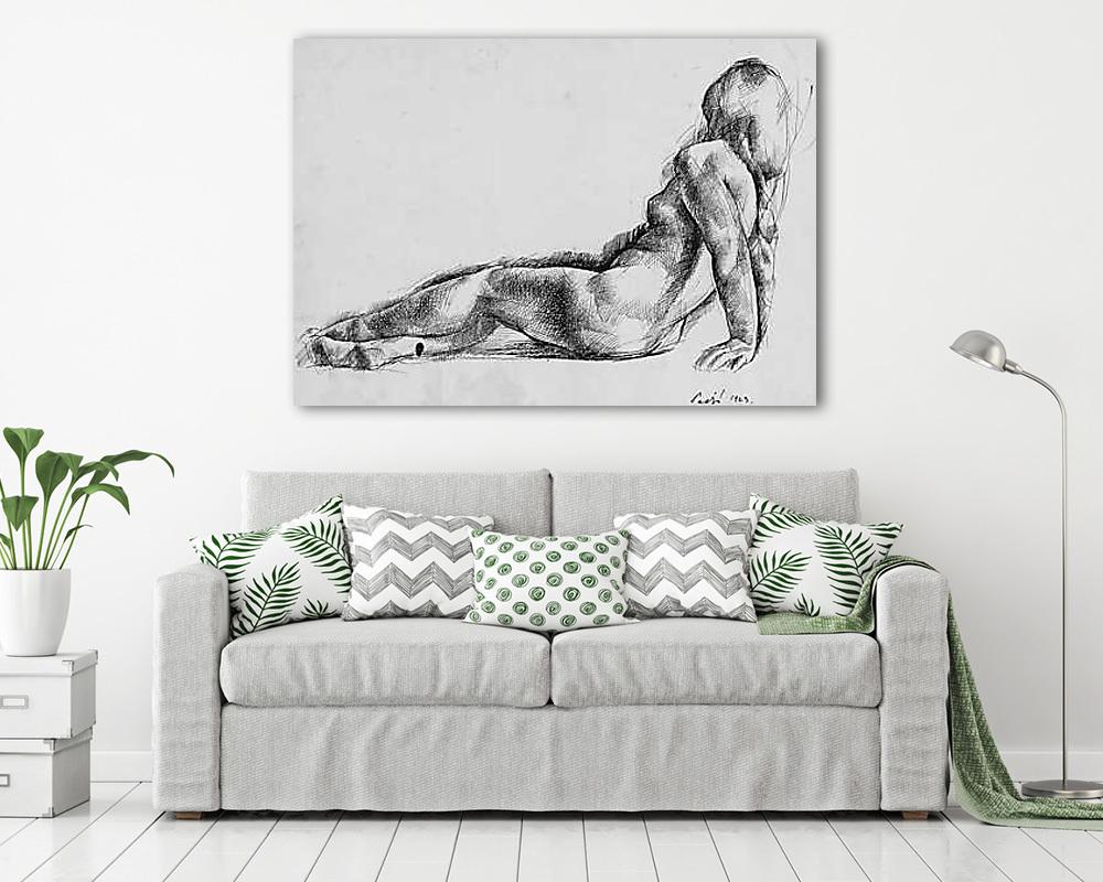 Női Akt (színverzió 1.) - vászonkép, falikép vásárlás Női Akt (színverzió 1.) (bögre) - vászonkép, falikép otthonra és irodába