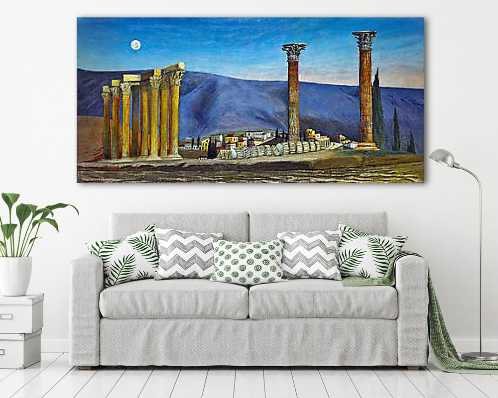 A Jupiter-templom romjai Athénban (színverzió 2) - vászonkép, falikép vásárlás A Jupiter-templom romjai Athénban (színverzió 2) (vászonkép) - vászonkép, falikép otthonra és irodába