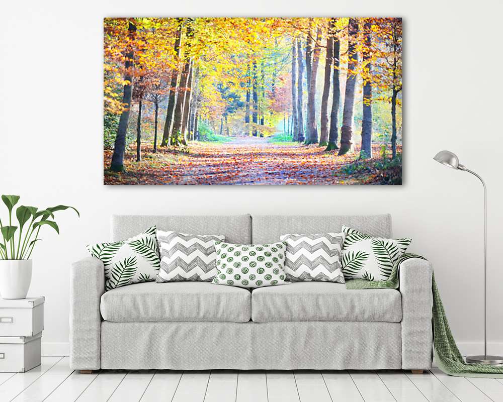 Őszi park - Antwerpen, Belgium (vászonkép) - vászonkép, falikép otthonra és irodába