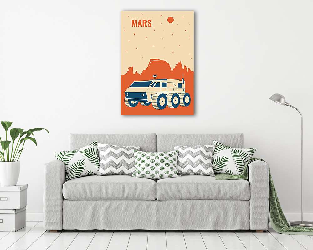Űrterepjáró a Marson (vászonkép) - vászonkép, falikép otthonra és irodába
