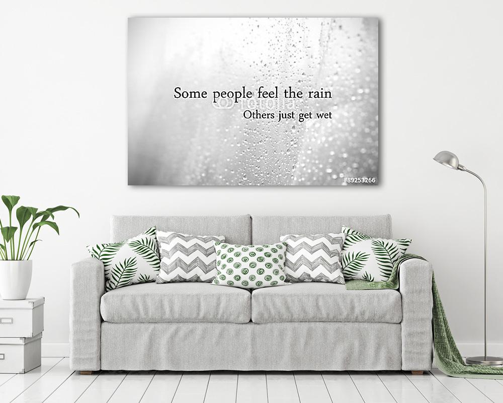 Néhány ember érezte az esõt, mások csak nedvesek: Idézet (többrészes kép) - vászonkép, falikép otthonra és irodába