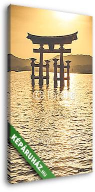 Miyajima, Híres nagy Shinto torii Japánban. - vászonkép 3D látványterv