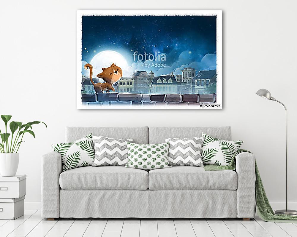 Cicus éjjeli kalandja - vászonkép, falikép vásárlás Cicus éjjeli kalandja (vászonkép) - vászonkép, falikép otthonra és irodába