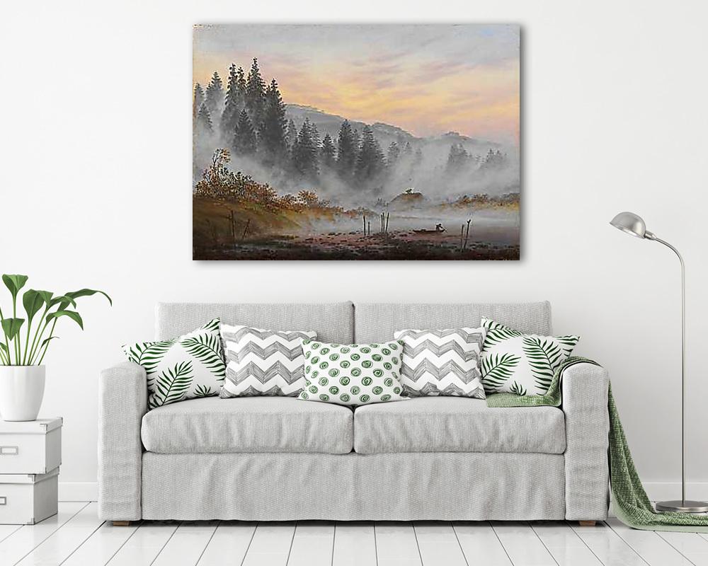 Erdő reggeli ködben (fotótapéta) - vászonkép, falikép otthonra és irodába