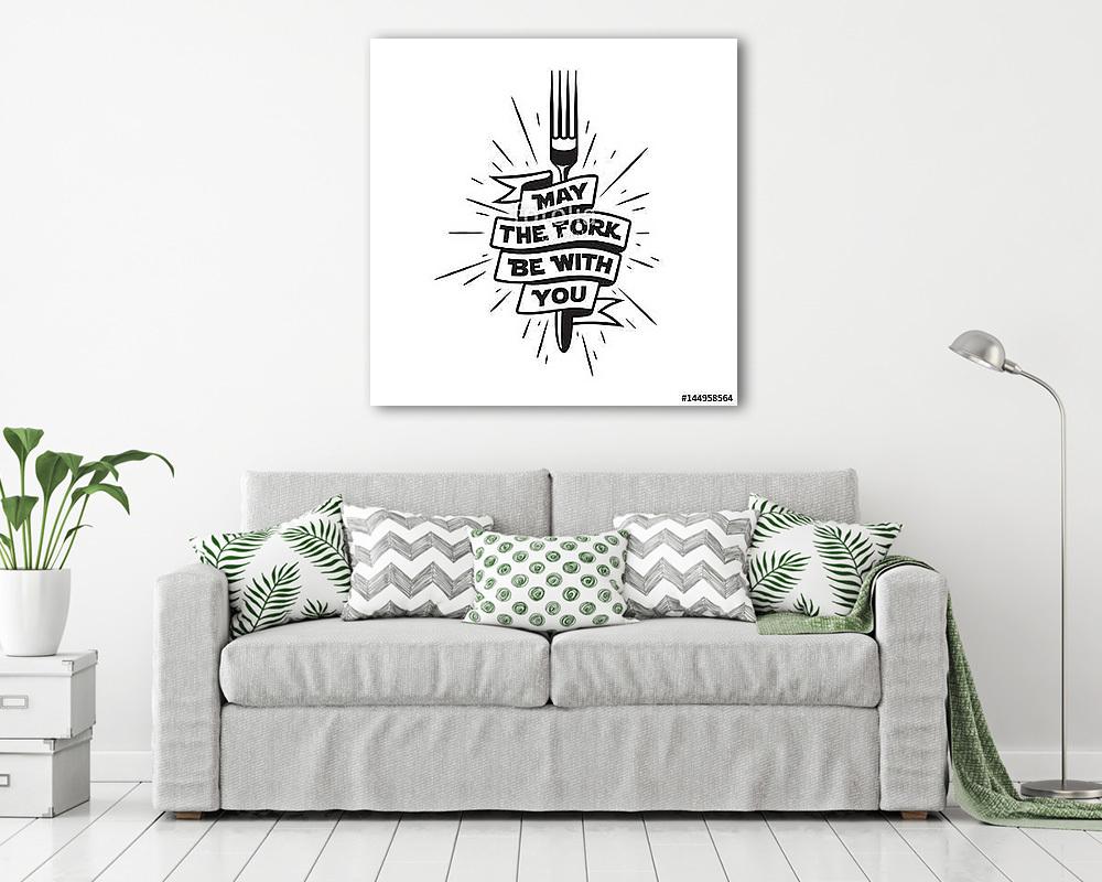 May the fork be with you kitchen and cooking related poster. Vec - vászonkép, falikép vásárlás May the fork be with you kitchen and cooking related poster. Vec (vászonkép) - vászonkép, falikép otthonra és irodába