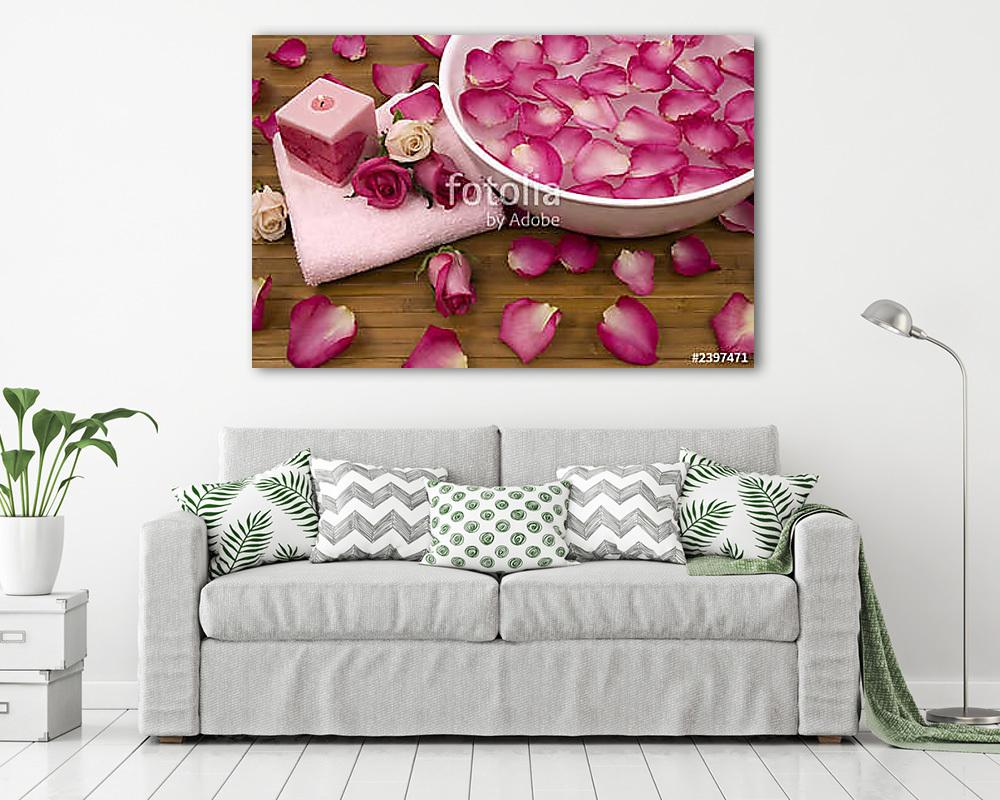 rose petals (keretezett kép) - vászonkép, falikép otthonra és irodába