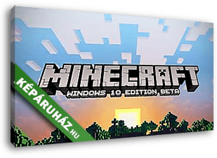 Minecraft - Sunrise videójáték téma - vászonkép 3D látványterv