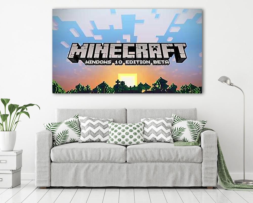 Minecraft - Sunrise videójáték téma (vászonkép) - vászonkép, falikép otthonra és irodába