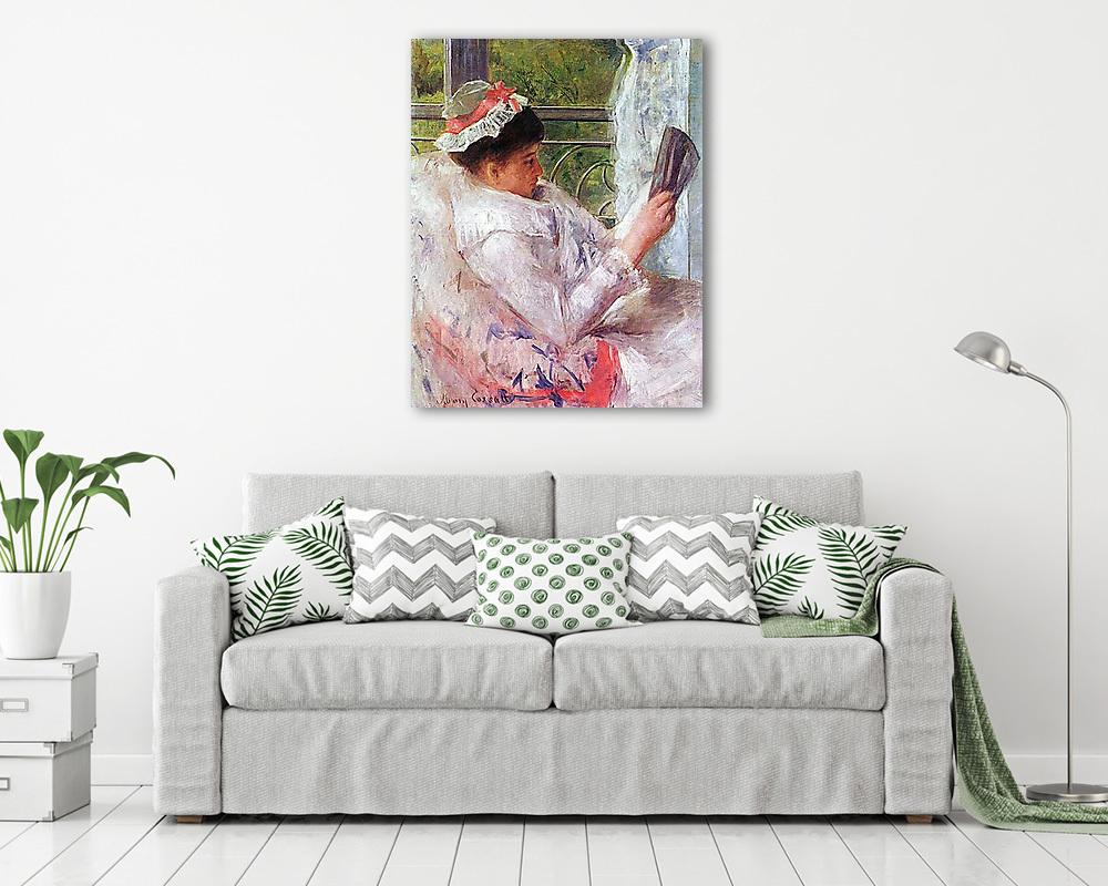 Lydia Cassat olvas (poszter) - vászonkép, falikép otthonra és irodába