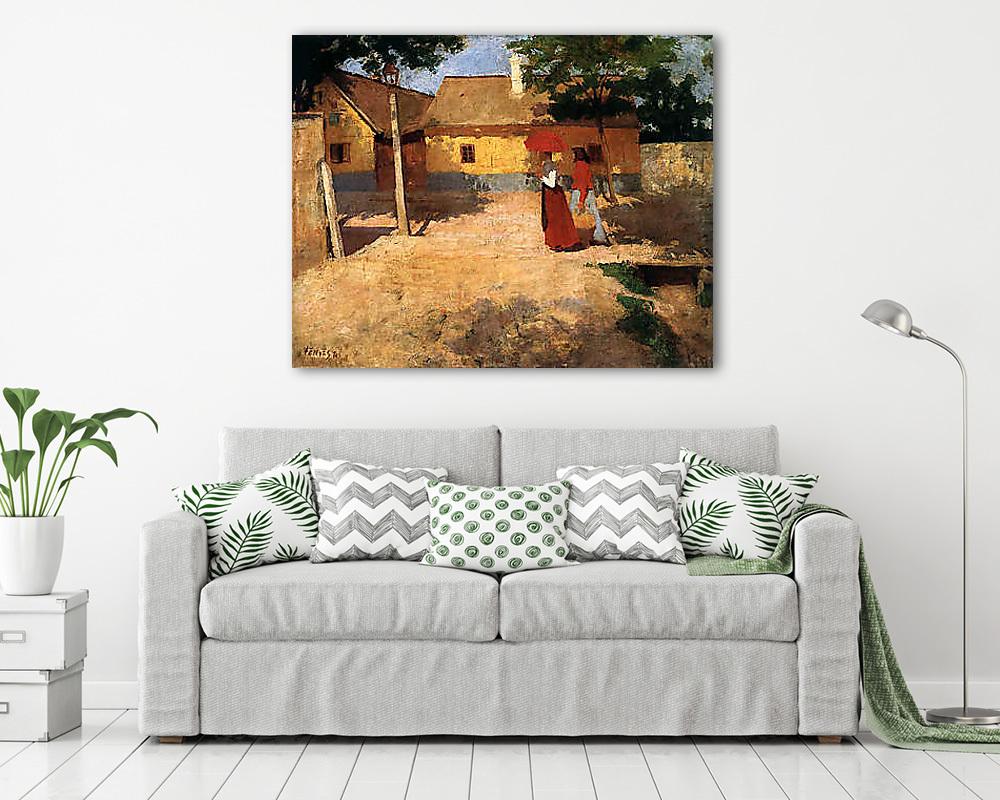 Kisvárosi délelőtt (1904) - vászonkép, falikép vásárlás Kisvárosi délelőtt (1904) (keretezett kép) - vászonkép, falikép otthonra és irodába