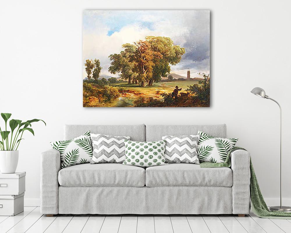 Cascinai tájkép (többrészes kép) - vászonkép, falikép otthonra és irodába