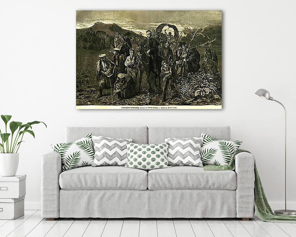 Foglyokkal visszatérők (Vasárnapi Újság)  (fotótapéta) - vászonkép, falikép otthonra és irodába